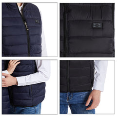 Graphene Electric Heating Vest, USB-Powered, 11 Zones, Thermostat Control, Winter Warmth