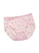 Plus Size Women Cartoon Print Ruffle Trim Mesh Breathable Panties