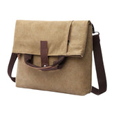 Men Canvas Anti-theft Water-Resistant Vintage Messenger Bag Shoulder Crossbody Handbag