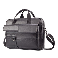 Men's Large Capacity Genuine Leather Business Messenger Bag