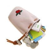 Women Pu Leather Fruit Pattern Coin Bag String Change