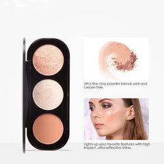 New Arrivel 3 Colors Palette Face Matte Highlighter Powder