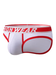 Mens Contrast Colors Underwear U Convex Pouch Breathable Briefs