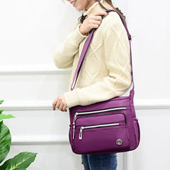 Women Nylon Multi-layer Mummy Bag Shoulder Messenger Crossbody