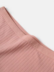 Women Threaded Cotton Breathable Antibacterial Low Waist Panty