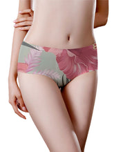 Women's Floral Ice Silk Mid-Waist Breathable Panties