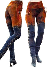 Women's Cotton Blend Mid Waist Side Pockets Micro-elastic Comfort Pants