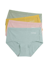 Women's Graphene Antibacterial Mid Waist Panties - Solid Color