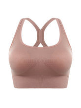 Women Solid Color Seamless Wireless Back Closure Yoga Sport Bra