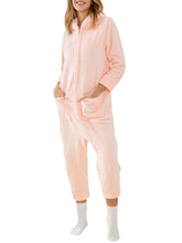 Women Solid Color Fleece Lined Thick Loose Warm Home Blanket Hoodie