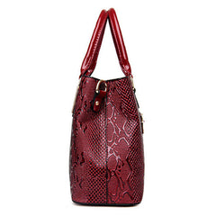 Women Faux Patent Leather Elegant Handbag Shoulder Bag Crossbody