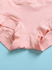 Women's Seamless Cotton Mid Waist Breathable Panties - Multi Color