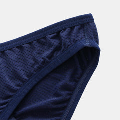 Mens Nylon Mesh Crotchless Holes Pouch Briefs Butt Lifting Breathable Underwear