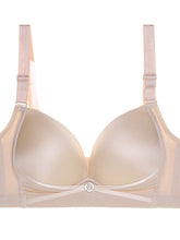 Women's Wireless Bras Double Strap Adjustable 34 Cup Deep V Breathable Push Up Pure Color Hook & Eye Casual Daily Nylon 1PC