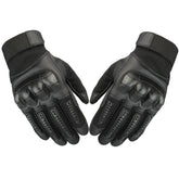 Tactical Touch Screen Full Finger Gloves with Hard Knuckle for Airsoft & Outdoor Use - 3 Colors