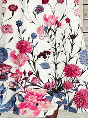 Women's Casual Dress Tank Dress Print Dress Floral Pocket Print Crew Neck Midi Dress Active Fashion Outdoor Daily Sleeveless Loose Fit White Spring Summer