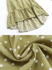 Daily Casual Polka Dot Print Sleeveless Loose Midi Dress