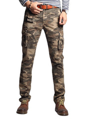 Men's Fashion Cargo Pants Multi Pockets Outdoors Camo Style Casual Cargo Pants