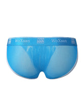 Mens Patchwork Breathable Lightweight Ice Silk MId Waist Stretch Briefs