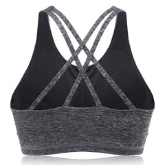 Seamfree Padded Wireless Full Coverage Criss Cross Sports Bra