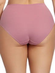 Women's Briefs Underwear Classic Style Cotton Nylon High Rise Bean Paste Black khaki