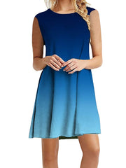 Women's Casual Dress Shift Dress Tank Dress Tie Dye Geometic Print Crew Neck Mini Dress Active Fashion Outdoor Holiday Sleeveless Regular Fit Black Yellow Royal Blue Spring Summer