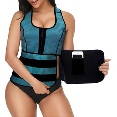 Women Sweat Sauna Suit Body Shaper Men Vest Thermo Neoprene Trainer Sliming Waist Belt Tracksuit Black