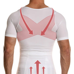 Men's Body Toning Shirt: Posture Corrective, Slimming, Fat Burning Compression Top