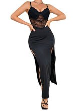 Women's Sexy Lace Backless Maxi Dress - Solid Color Party & Lounge Wear