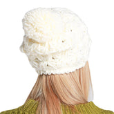 Womens Hand-Woven Knitted Beanie Hat Winter Hollow Out Slouchy Earmuffs Skullcap