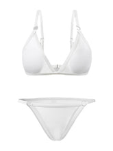 Women's Swimwear Bikini 2 Piece Normal Swimsuit Lace up Slim Solid Color White Black Yellow Orange Bathing Suits Sexy Holiday Summer / Sports / New / Padded Bras