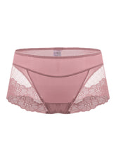 Plus Size Women Floral Jacquard Fishnet See Through Elastic Thin Panties