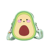 women cute strawberry avocado rubber mini crossbody bag