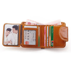 Women Genuine Leather Wallet Business Card Holder Purse