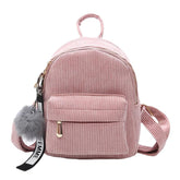 Stylish Cute Ladies' Mini Velvet Backpack