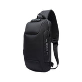 Men Anti-theft USB Charging Multi-Layers Waterproof Crossbody Bag Chest Sling