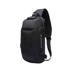 Men Anti-theft USB Charging Multi-Layers Waterproof Crossbody Bag Chest Sling