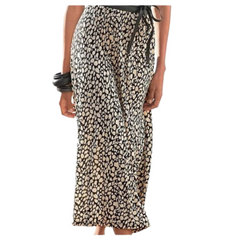 Women‘s Sleeveless Color Block Leopard Crew Neck Stylish Elegant Dress