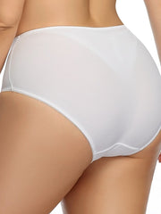 Women's Briefs Underwear Classic Style Cotton Nylon High Rise Bean Paste Black khaki