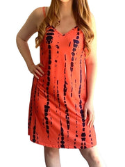 Women's Sleeveless Print V Neck Basic Daily Vacation Strap Dress