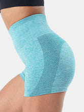 Sport Women Solid Color Seamless High Waist Yoga Shorts