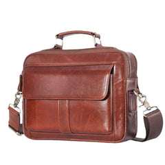 Men's Genuine Leather Business Crossbody Shoulder Bag