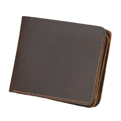 Men Genuine Leather Vintage Durable Light Weight Wallet Retro Business Tri-fold Wallet