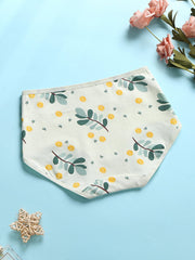 1Pcs Women Lemon & Leaves Print Cotton Breathable High Waisted Panties