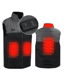 Men's Lightweight Heated Vest - Four Zone Electric Heating, Windproof, Winter Warmth