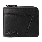 Men Genuine Leather Multifunction Anti-theft Swipe Card Coin Purse RFID Blocking Bifold Zipper Hasp Wallets Multi-card Slot Holder