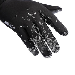 Unisex Waterproof Touchscreen Sport Gloves - Anti-slip, Warm Lining, Wrist Lengthening