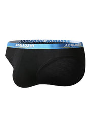 Mens Modal Breathable Letter Elastic Waist U Convex Underwear Mid Waist Briefs