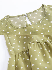 Daily Casual Polka Dot Print Sleeveless Loose Midi Dress