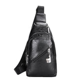 Men's Multi-pocket Crossbody Sling Bag with Earphone Hole